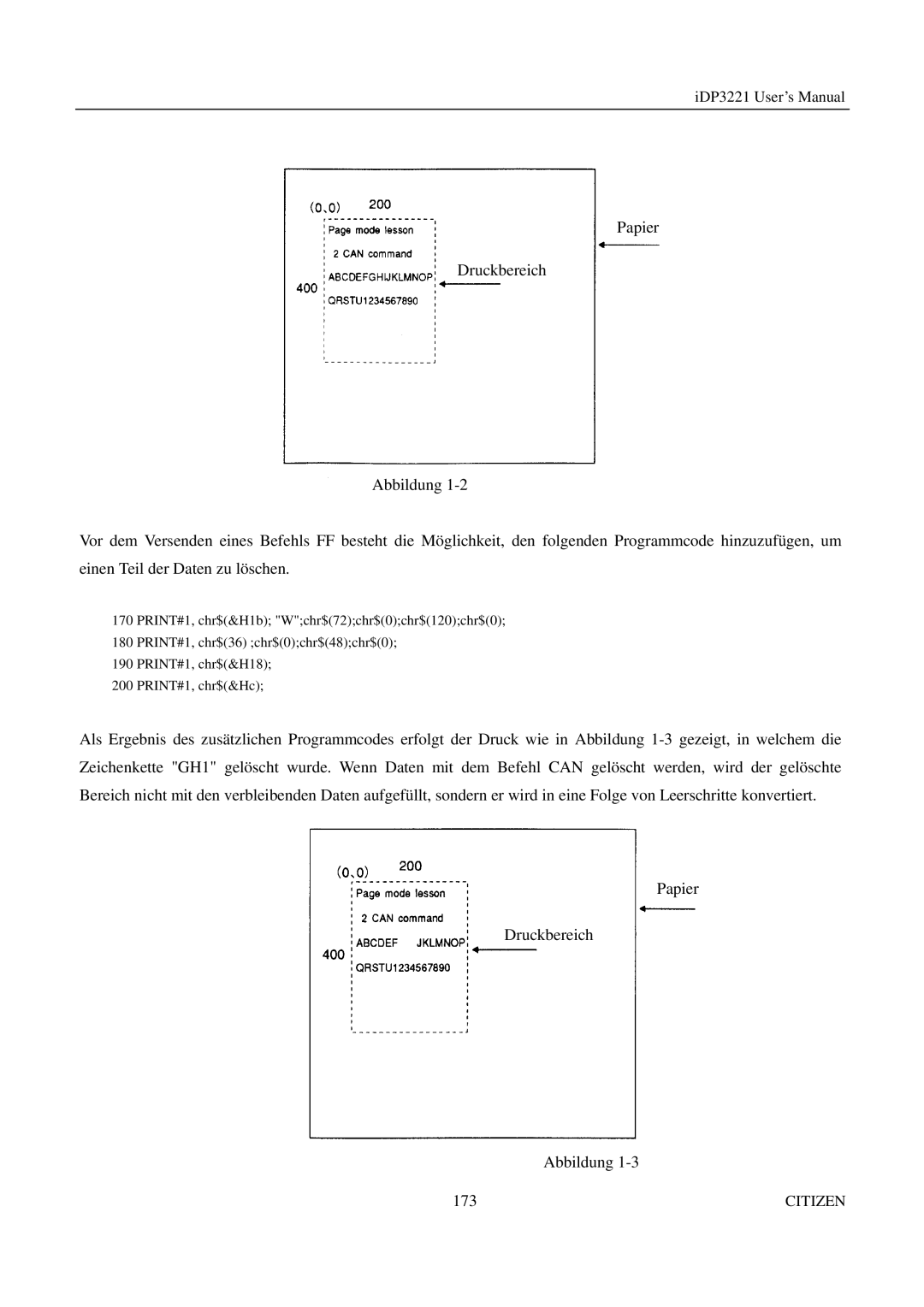Citizen iDP3221 manual Citizen 