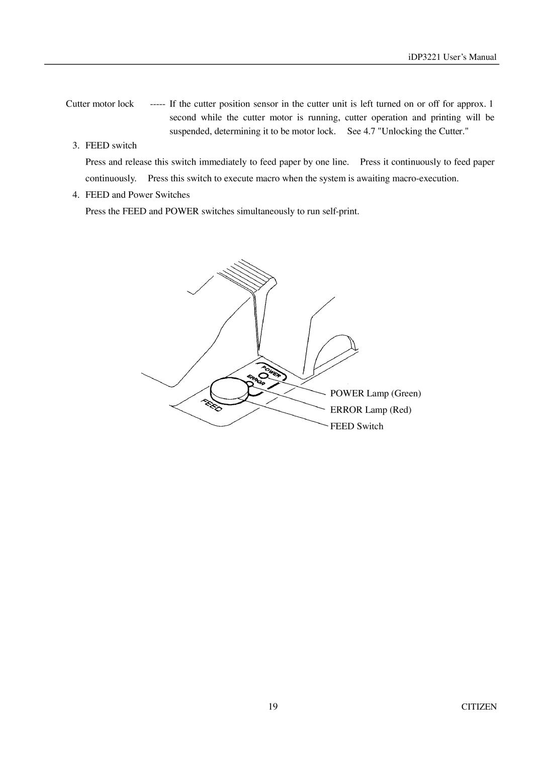 Citizen iDP3221 manual Citizen 