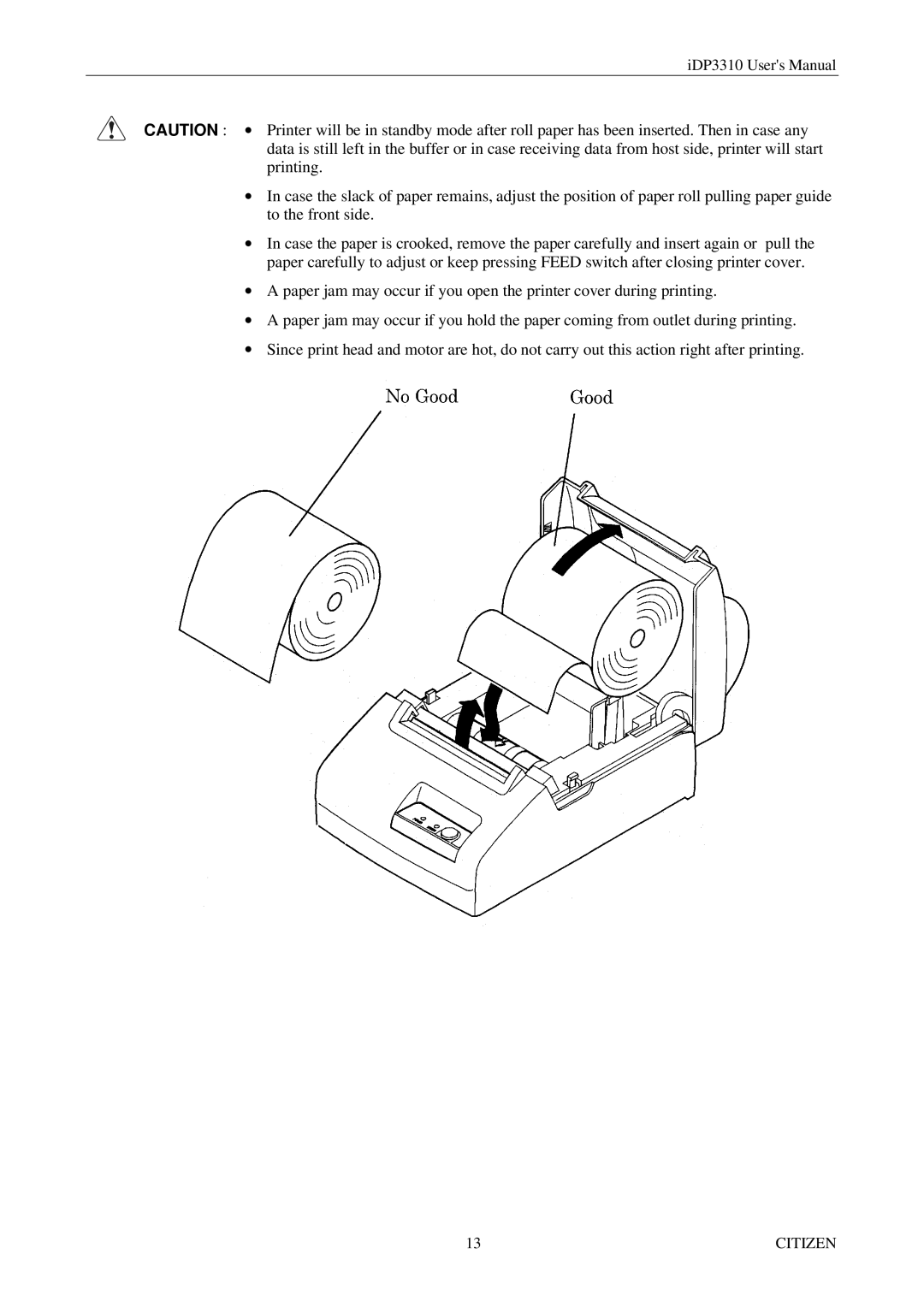 Citizen iDP3310 manual Citizen 