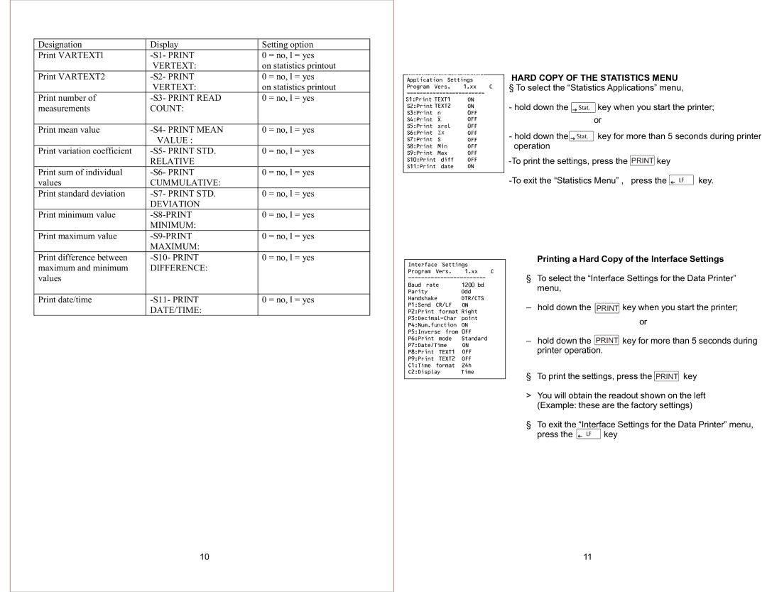 Citizen ISO 9001 instruction manual Date/Time, Printing a Hard Copy of the Interface Settings 