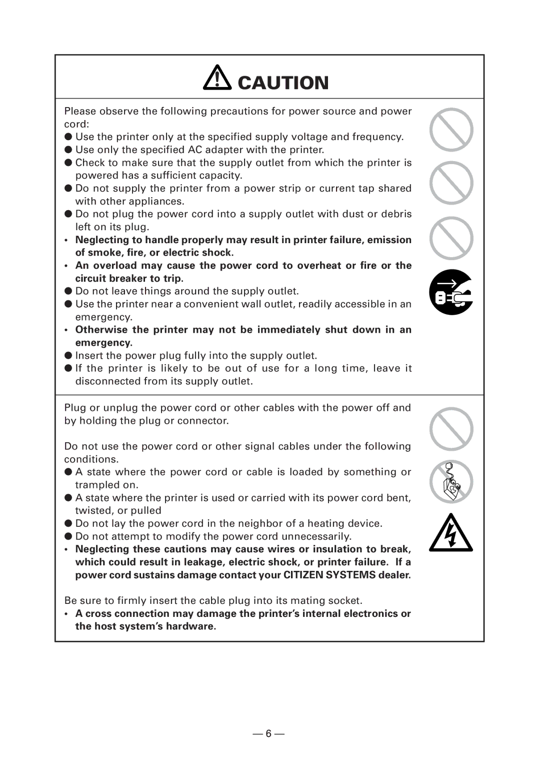 Citizen PPU-700 user manual 