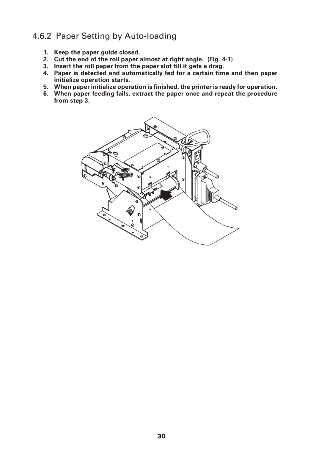 Citizen PPU-700 user manual Paper Setting by Auto-loading 