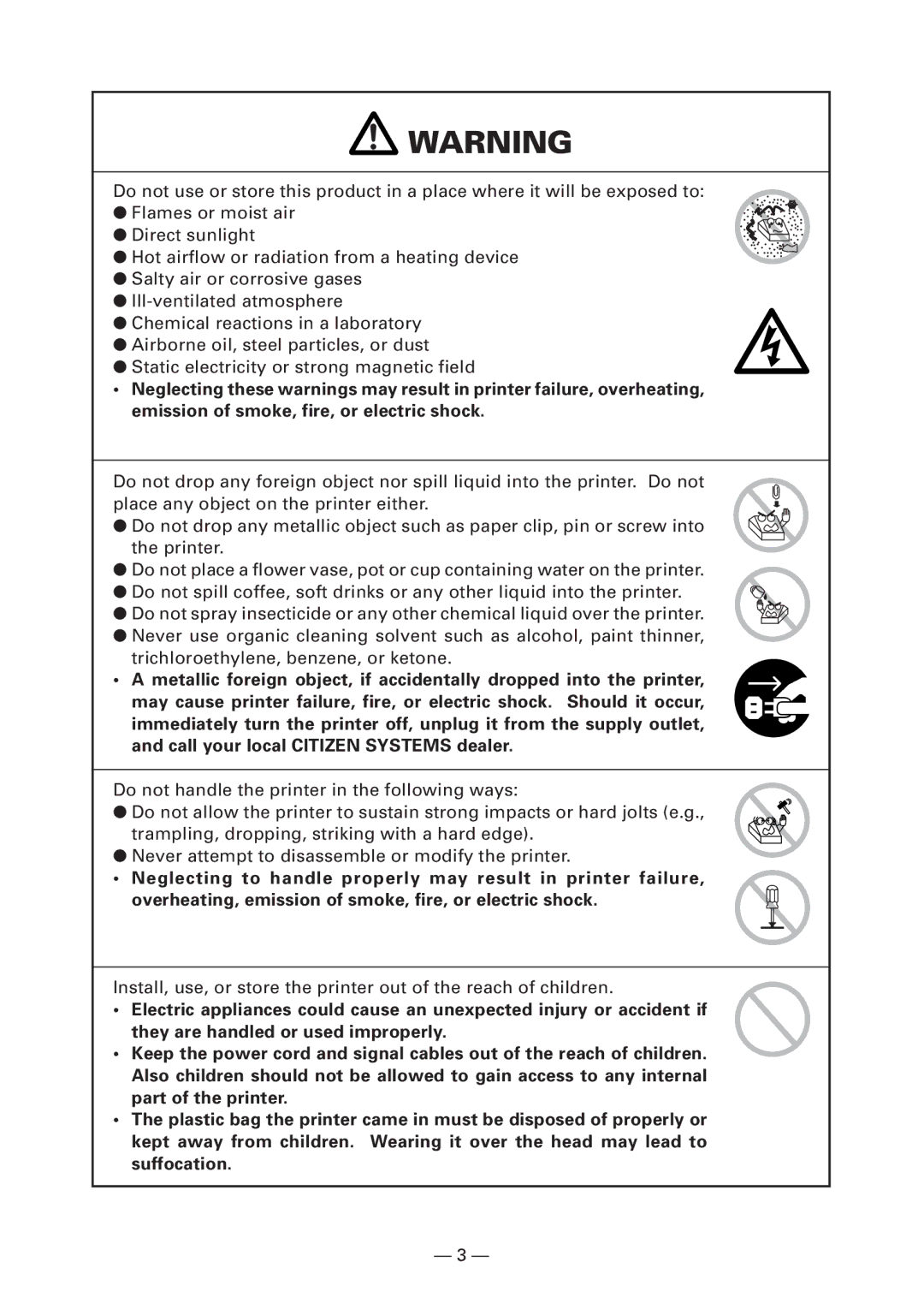 Citizen PPU-700 user manual 