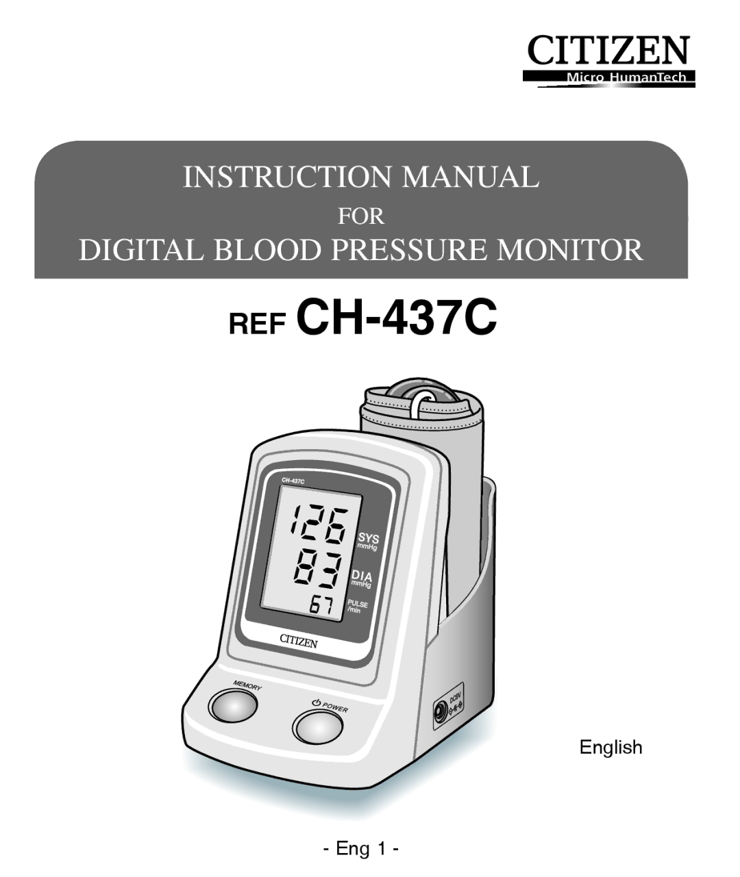 Citizen instruction manual REF CH-437C 