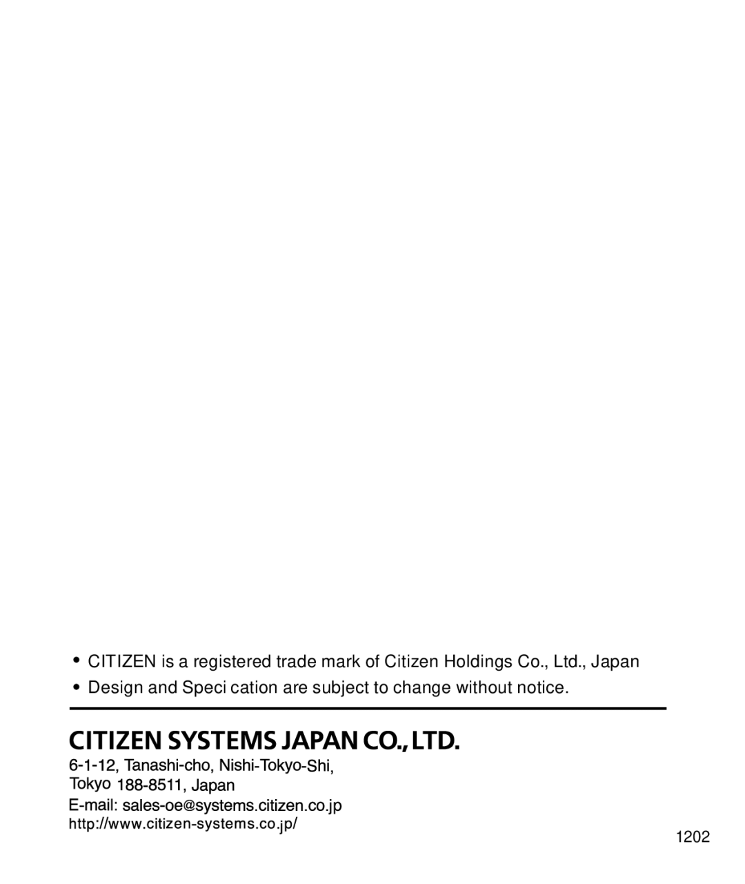 Citizen REF CH-437C instruction manual 