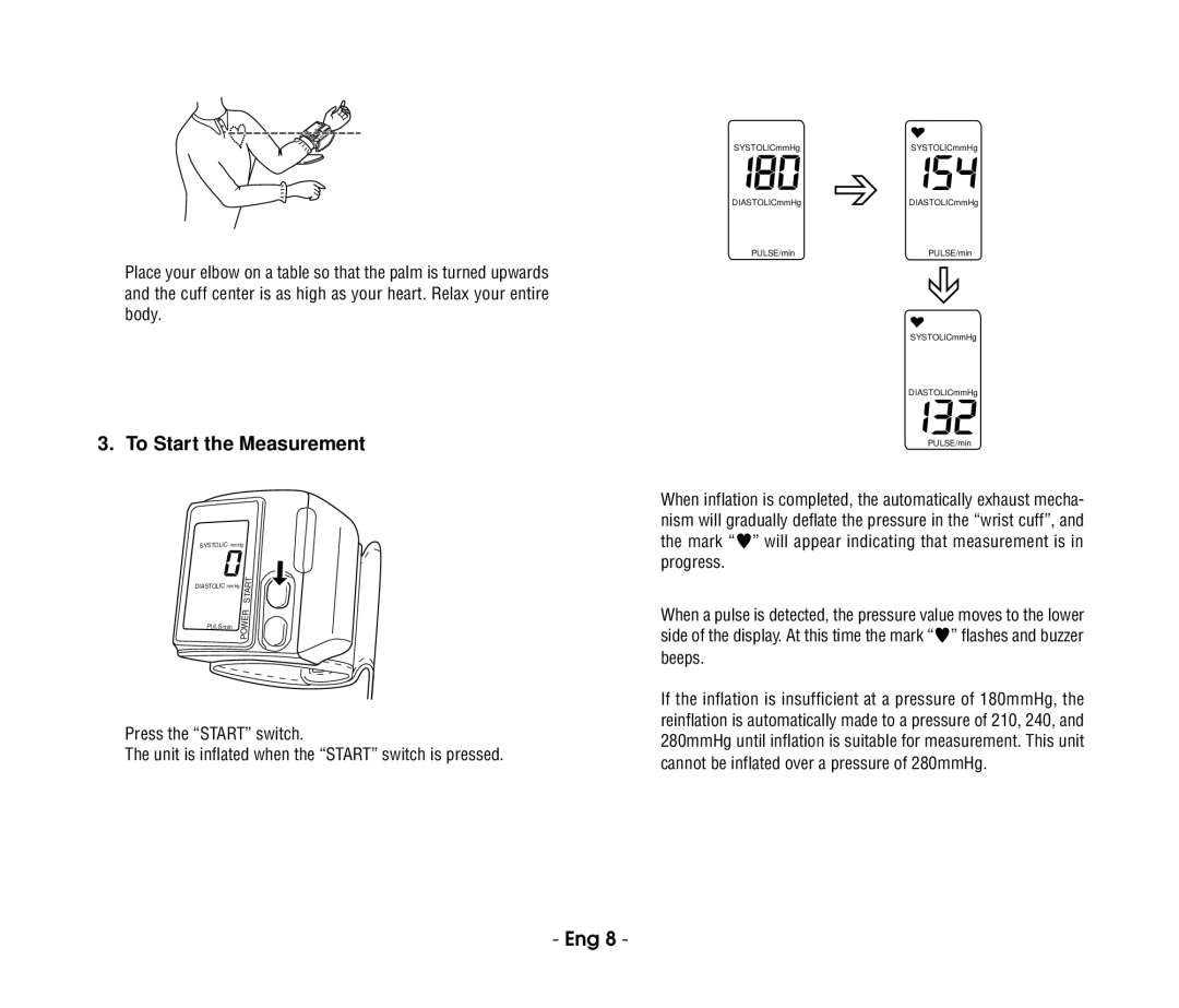 Citizen refch-60-2b instruction manual To Start the Measurement 