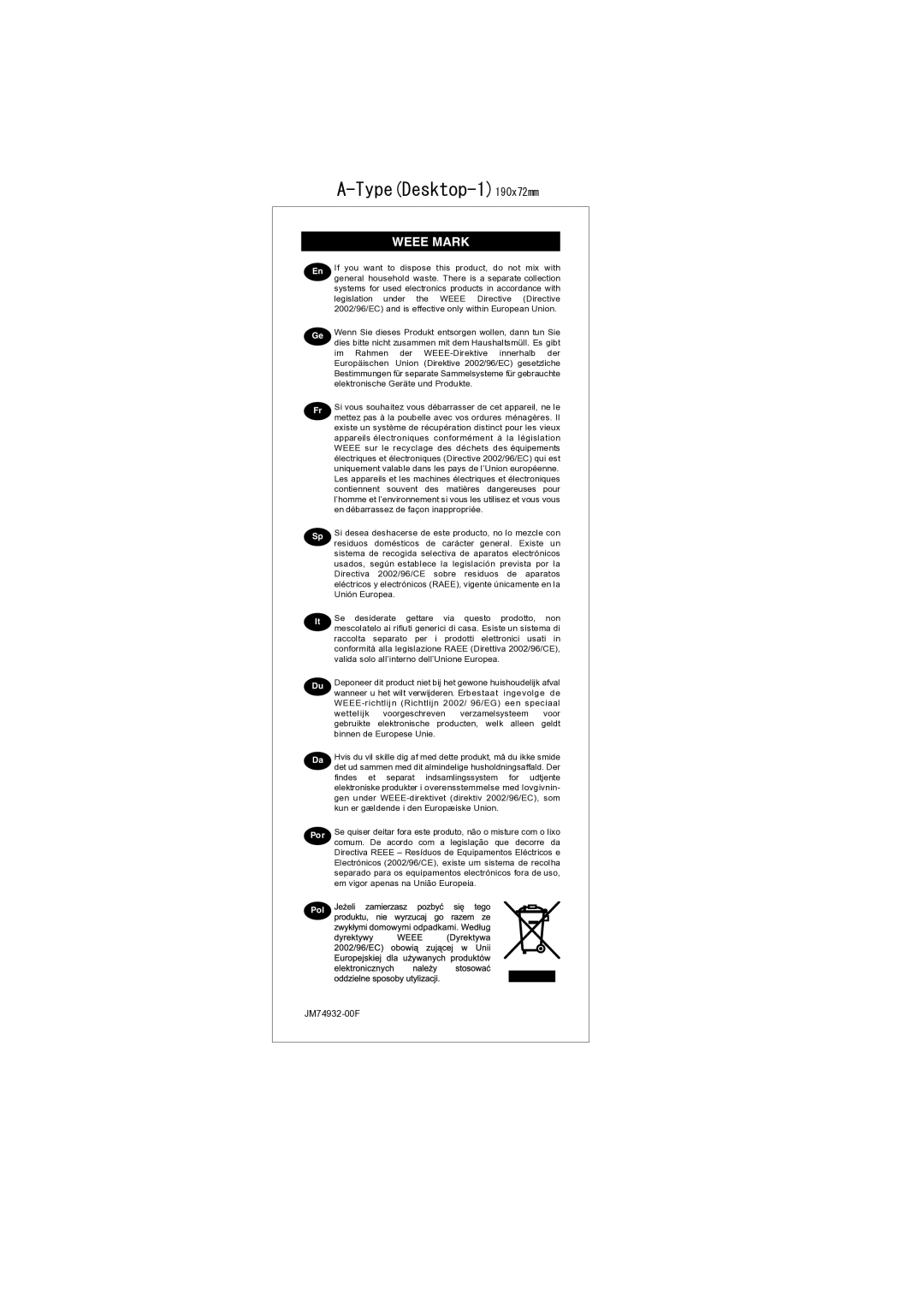 Citizen SDC-620II, sdc-620II manual TypeDesktop-1190x72mm 