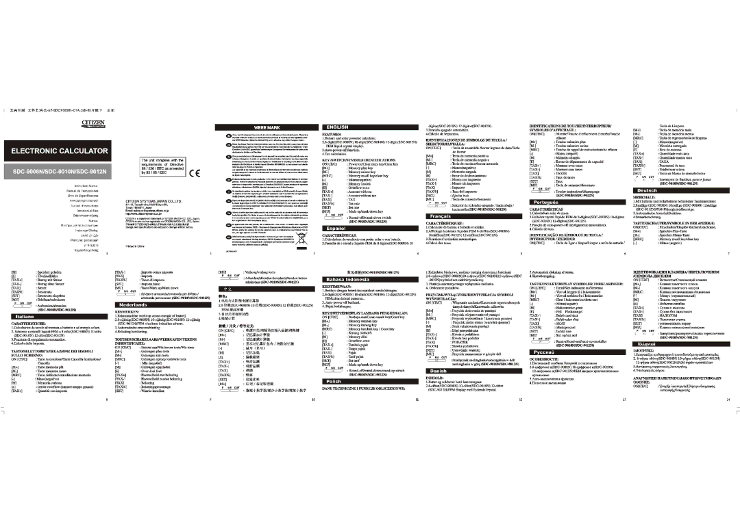 Citizen SDC manual 