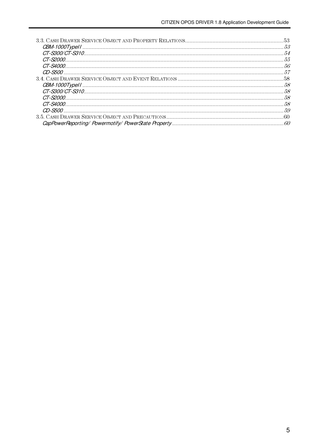 Citizen Systems 1.8 manual CapPowerReporting/ Powermotify/ PowerState Property 