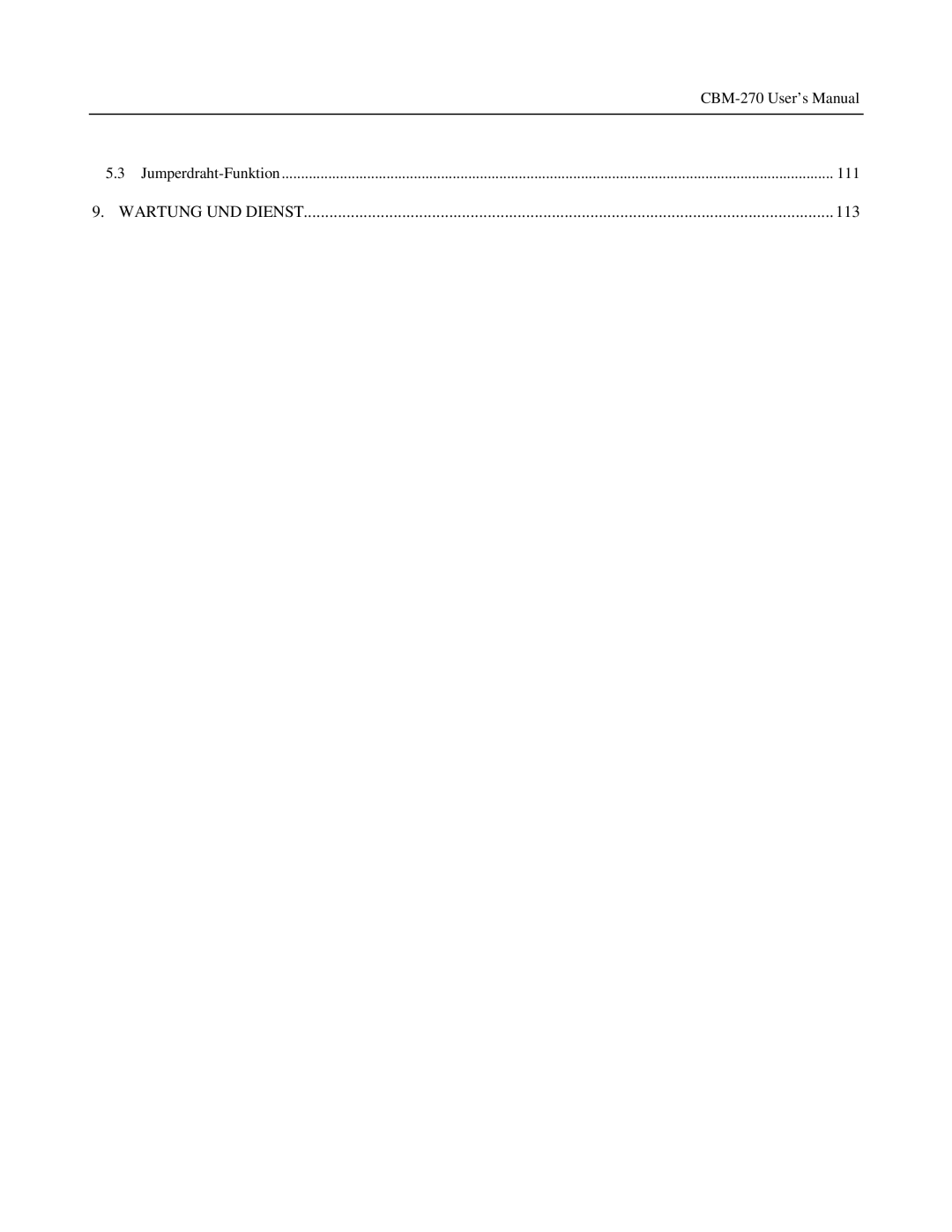 Citizen Systems CBM-270 user manual 113 