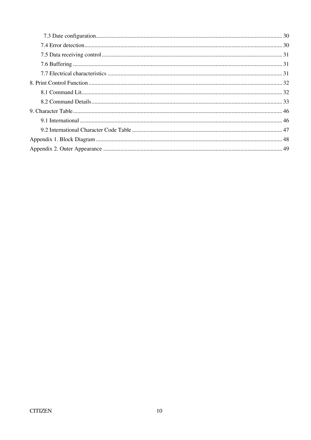 Citizen Systems CBM-291 user manual Date configuration 