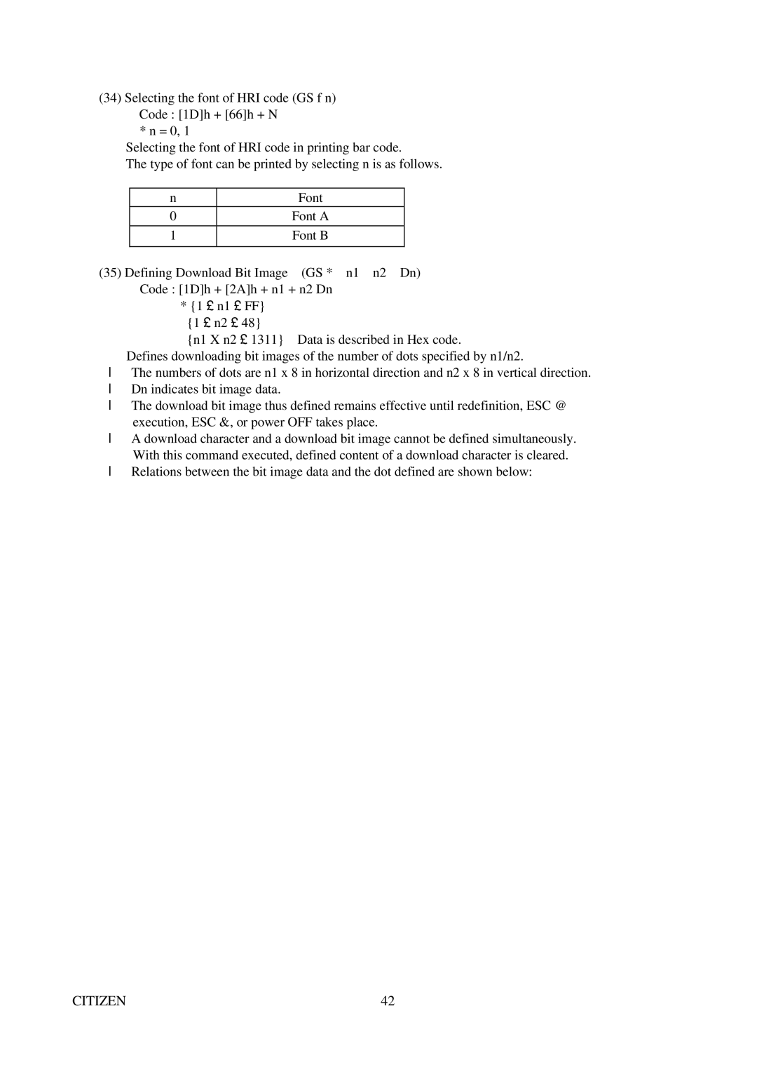 Citizen Systems CBM-291 user manual Citizen 