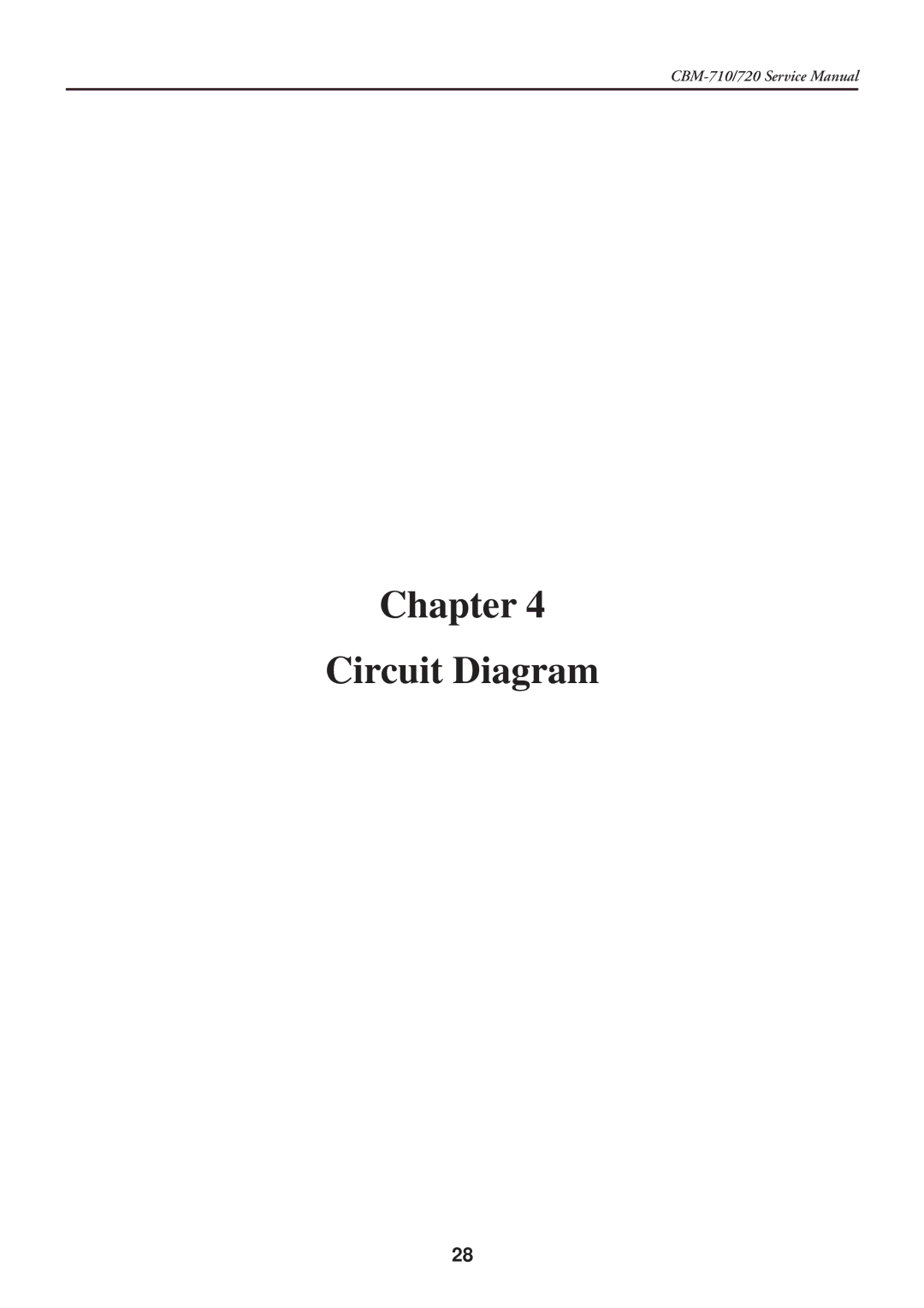 Citizen Systems CBM-710/720 service manual Chapter Circuit Diagram 