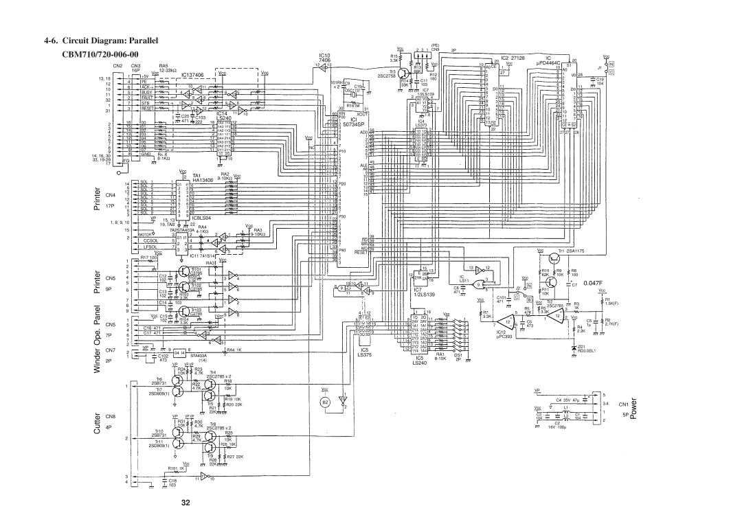 Citizen Systems CBM-710/720 service manual Circuit Diagram Parallel 