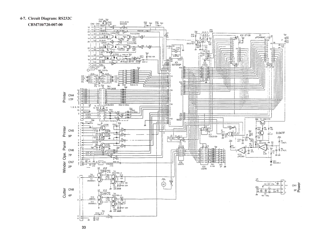 Citizen Systems CBM-710/720 service manual Circuit Diagram RS232C 