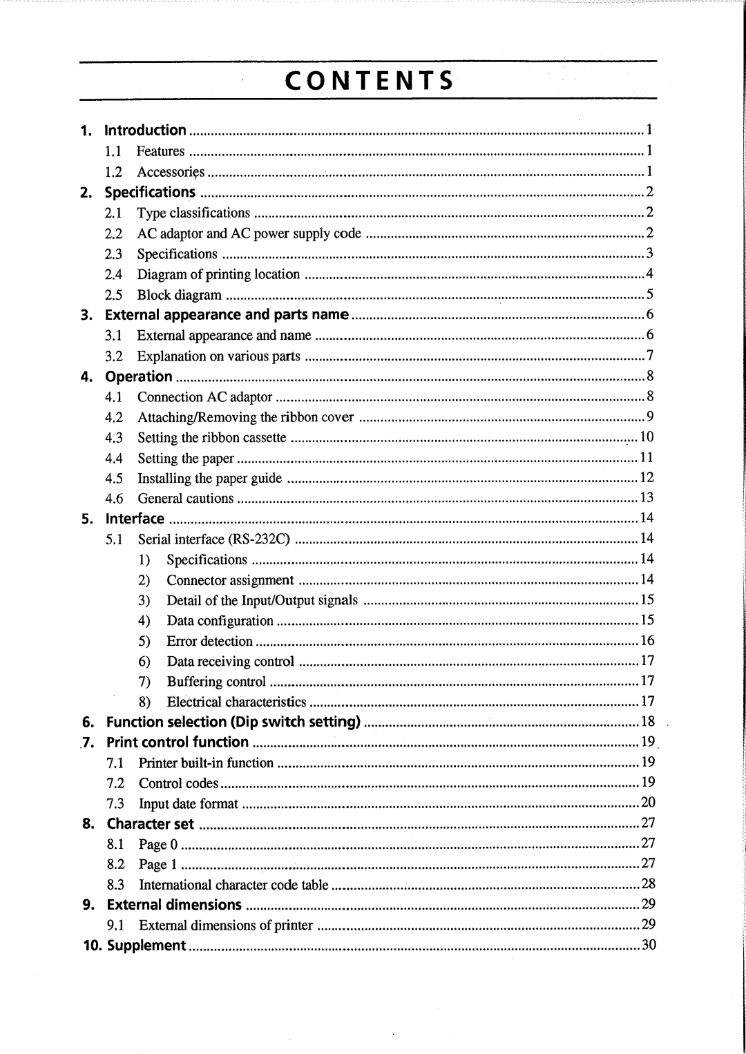 Citizen Systems CBM-810 manual 