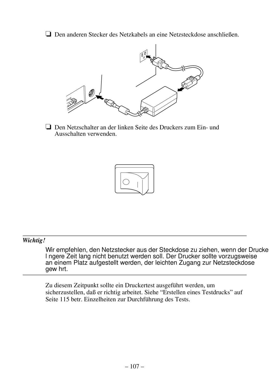 Citizen Systems CBM-820 manual Wichtig 