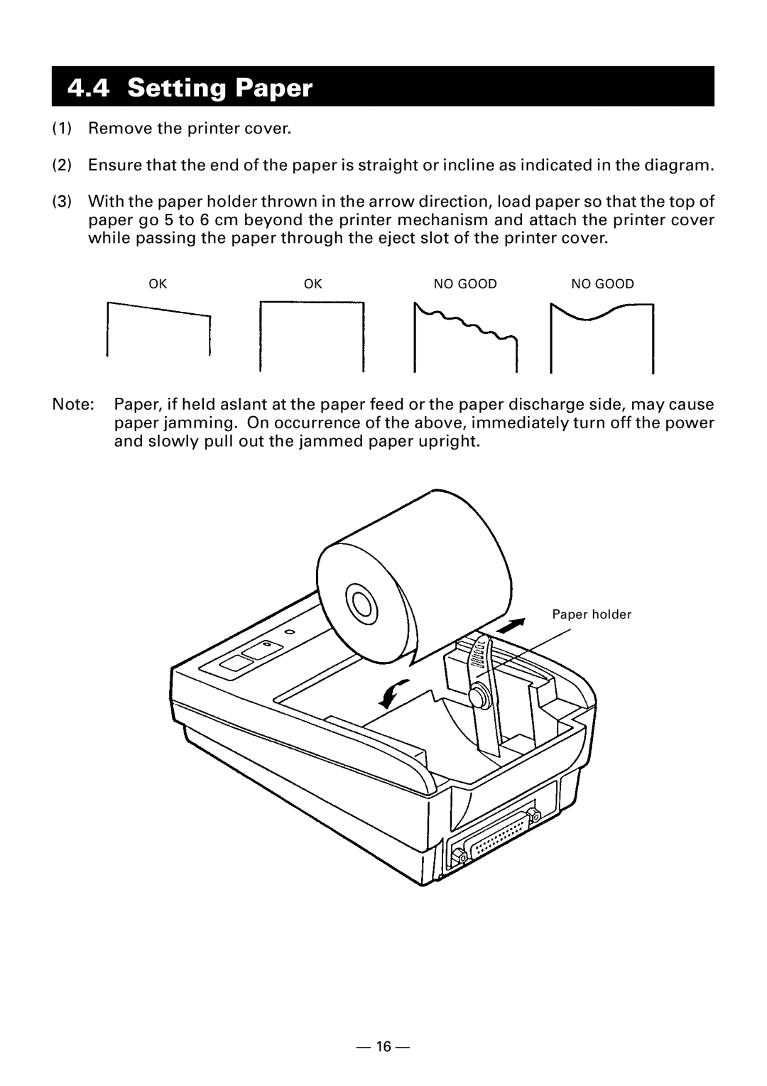 Citizen Systems CBM-910 manual Setting Paper 