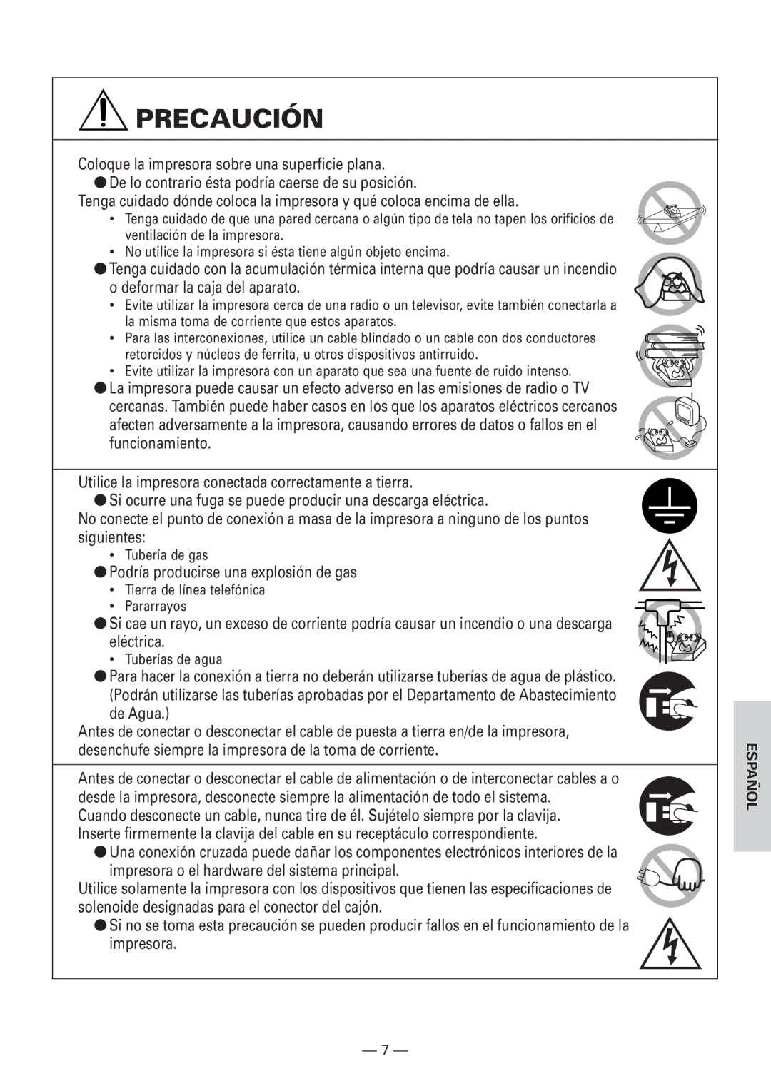 Citizen Systems CBM1000 user manual Podría producirse una explosión de gas 