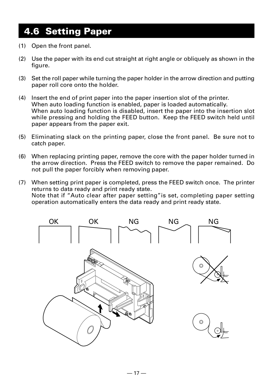 Citizen Systems CBM920II user manual Setting Paper 