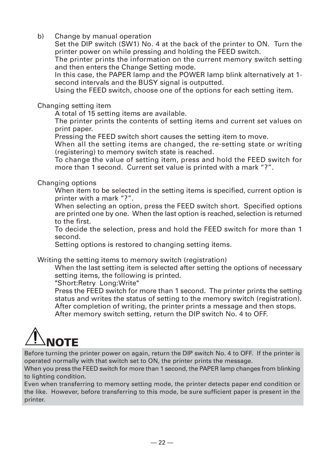 Citizen Systems CBM920II user manual 