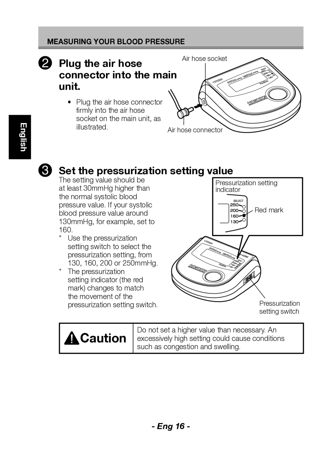 Citizen Systems CH-432BS instruction manual Plug the air hose 