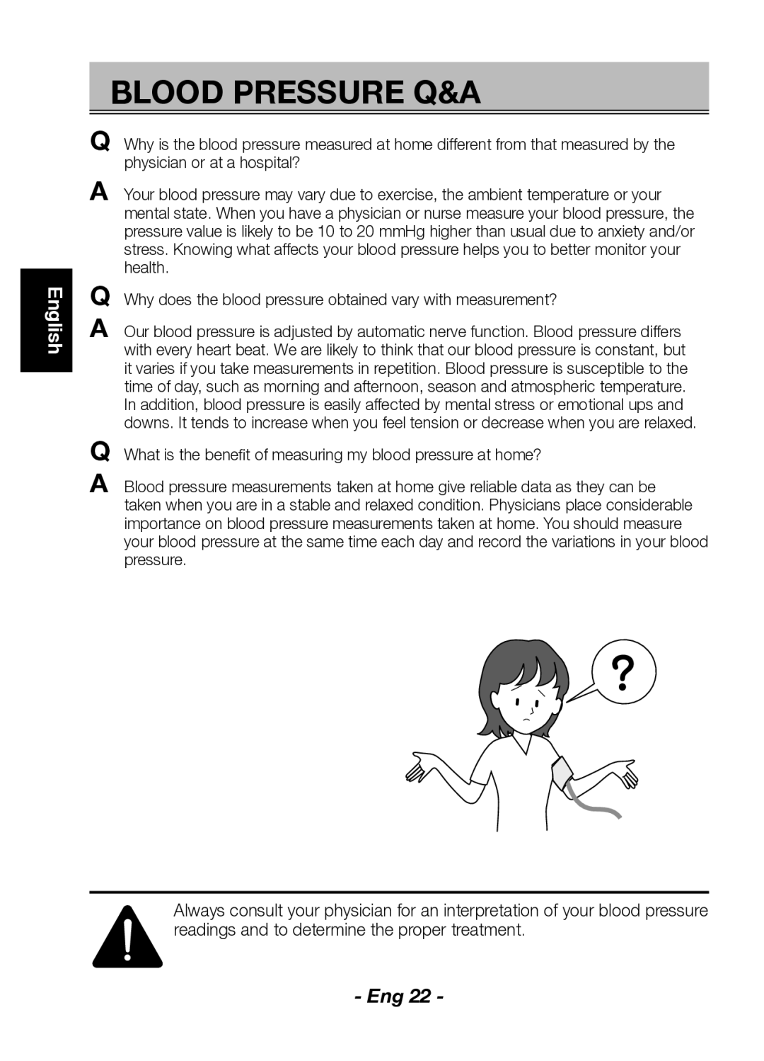 Citizen Systems CH-432BS instruction manual Blood Pressure Q&A 