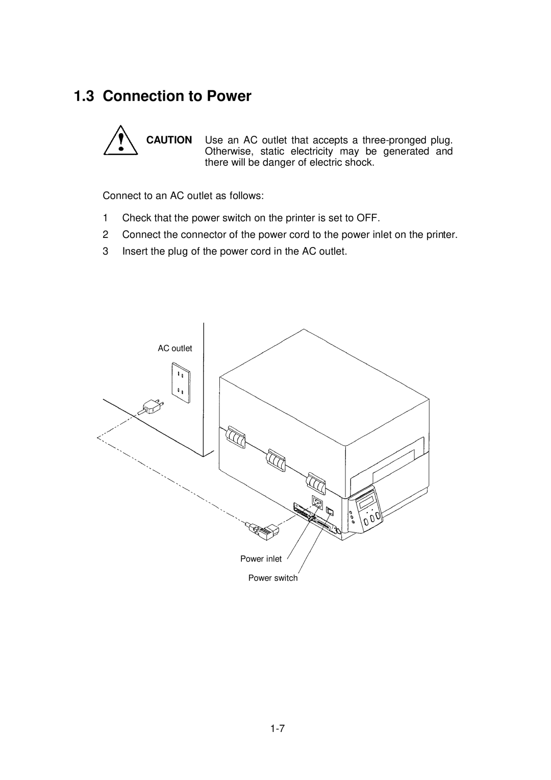 Citizen Systems CLP-6001, CLP-6002 user manual Connection to Power 