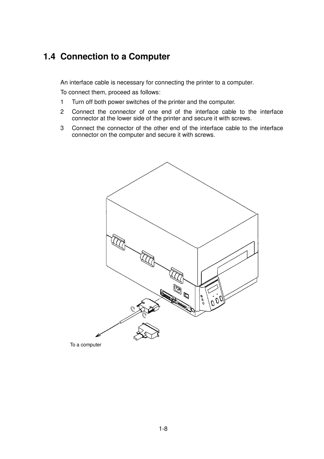 Citizen Systems CLP-6002, CLP-6001 user manual Connection to a Computer 