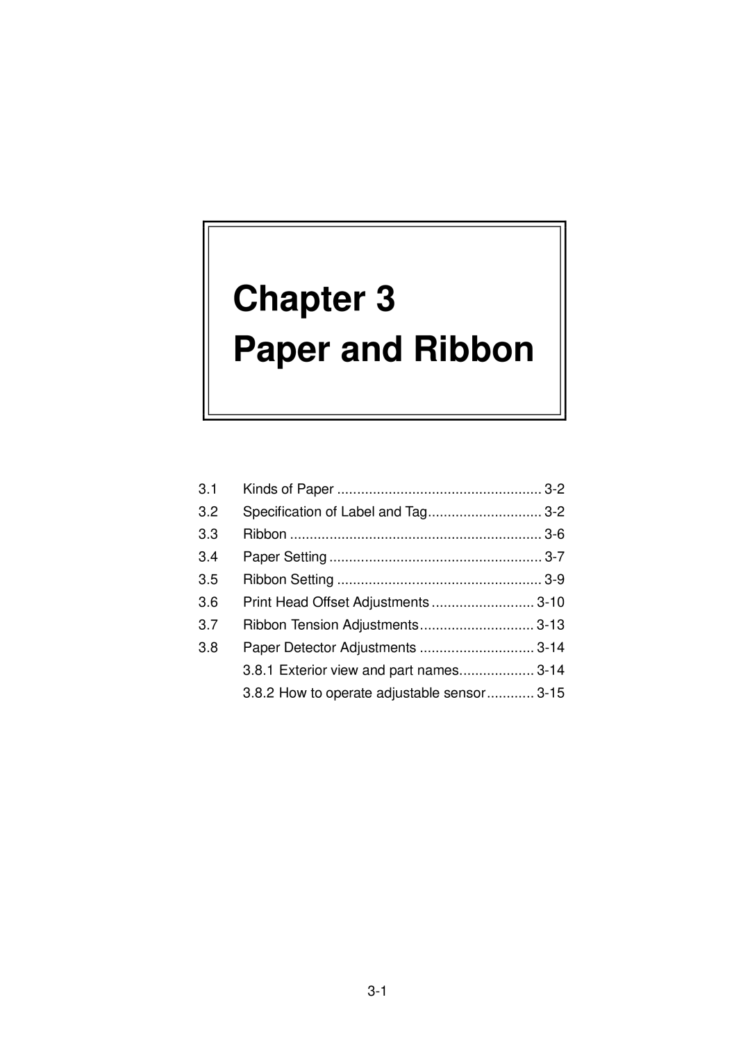 Citizen Systems CLP-6001, CLP-6002 user manual Chapter Paper and Ribbon 