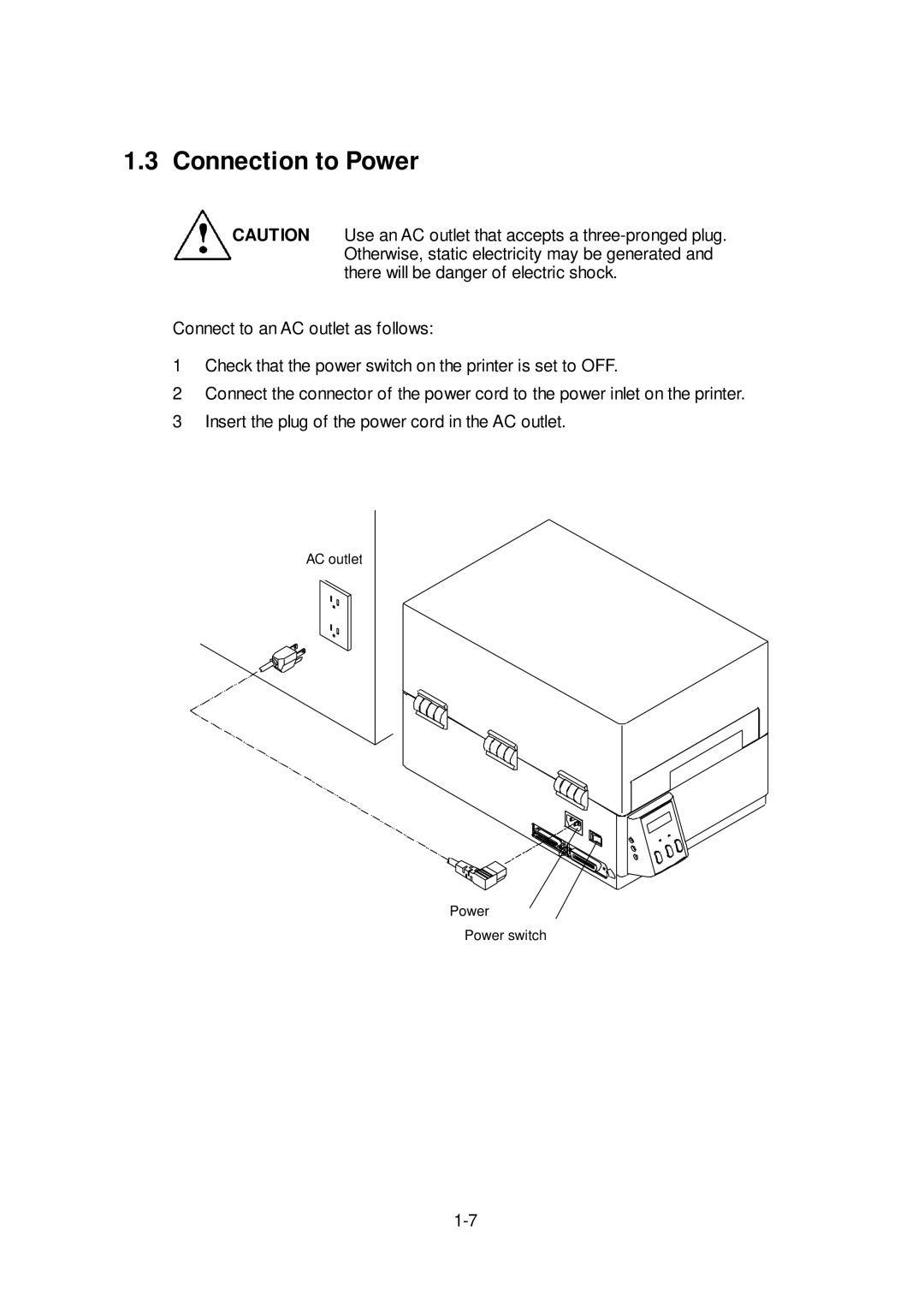 Citizen Systems CLP-6401 user manual Connection to Power 