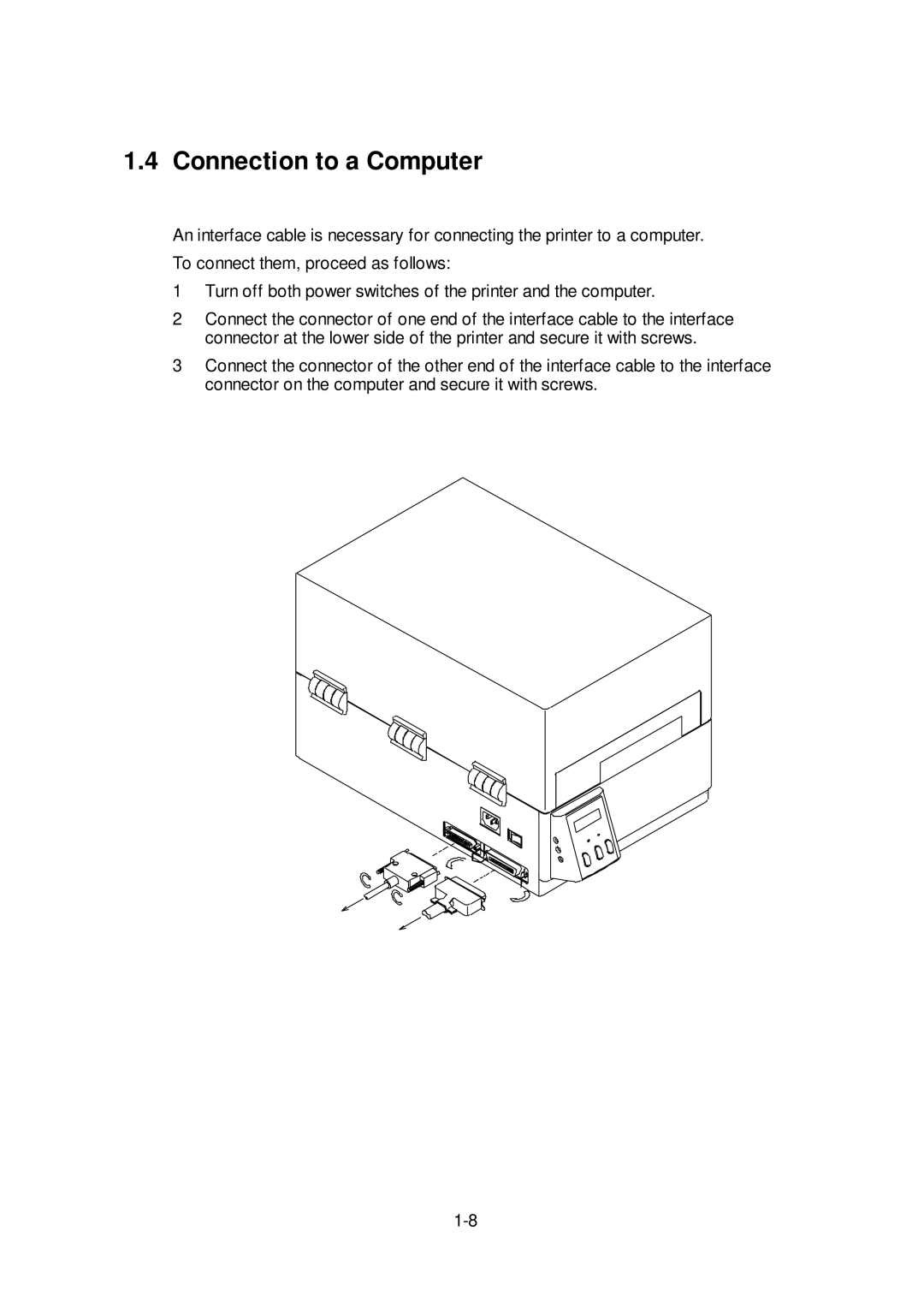 Citizen Systems CLP-6401 user manual Connection to a Computer 