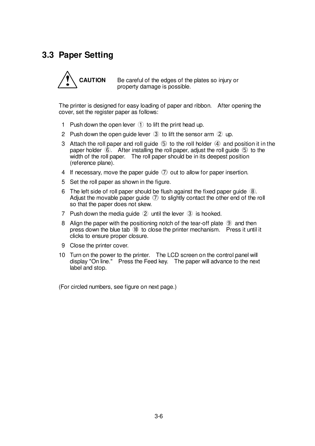 Citizen Systems CLP-6401 user manual Paper Setting 