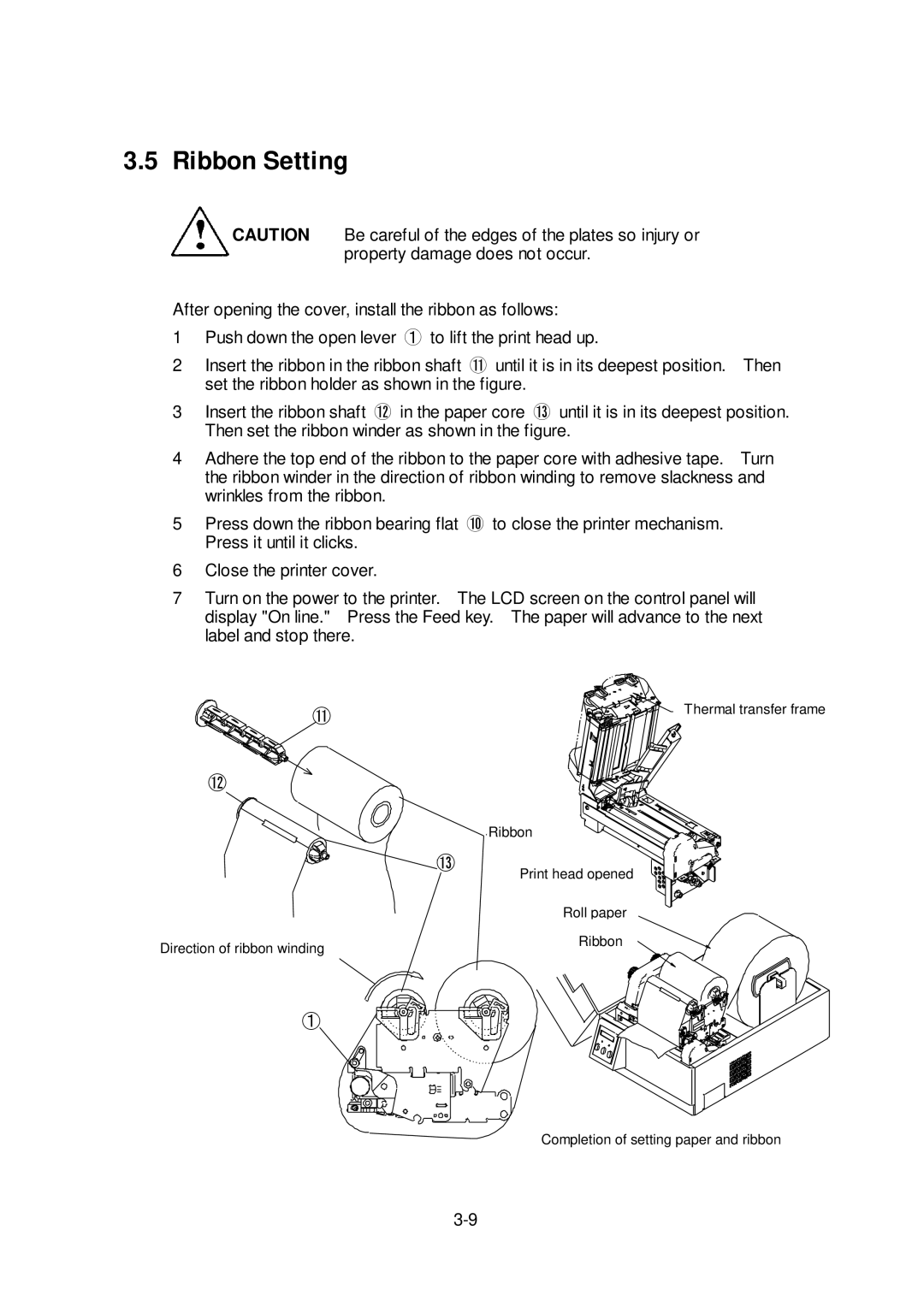 Citizen Systems CLP-6401 user manual Ribbon Setting 