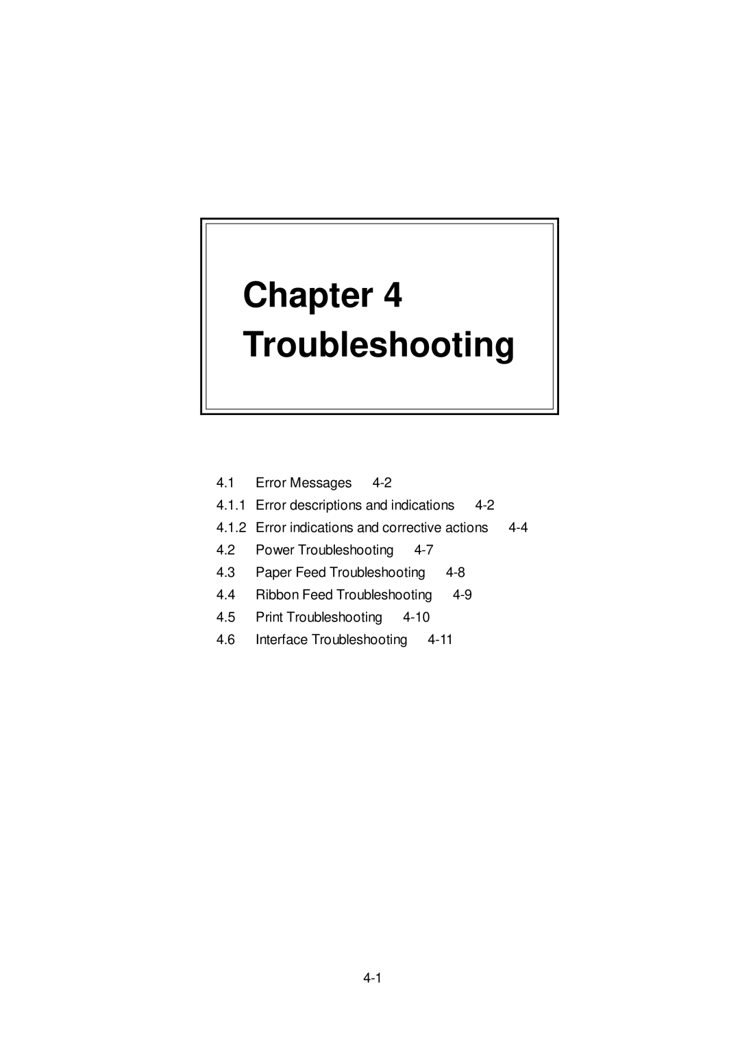 Citizen Systems CLP-6401 user manual Troubleshooting 