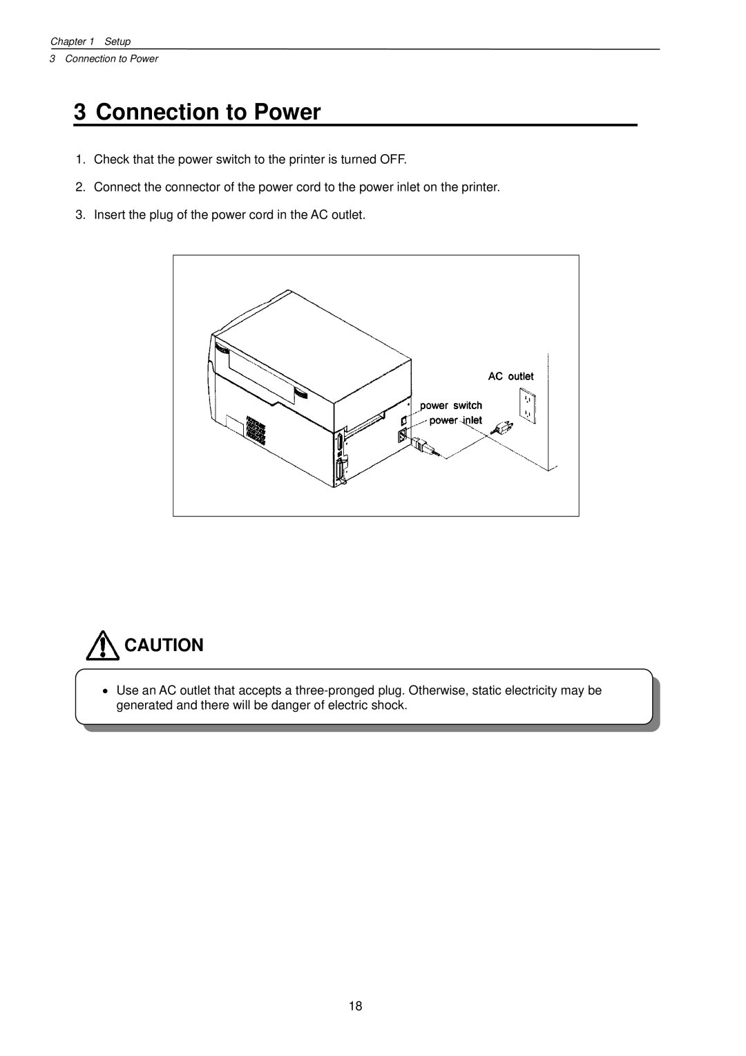 Citizen Systems CLP-7201e user manual Connection to Power 