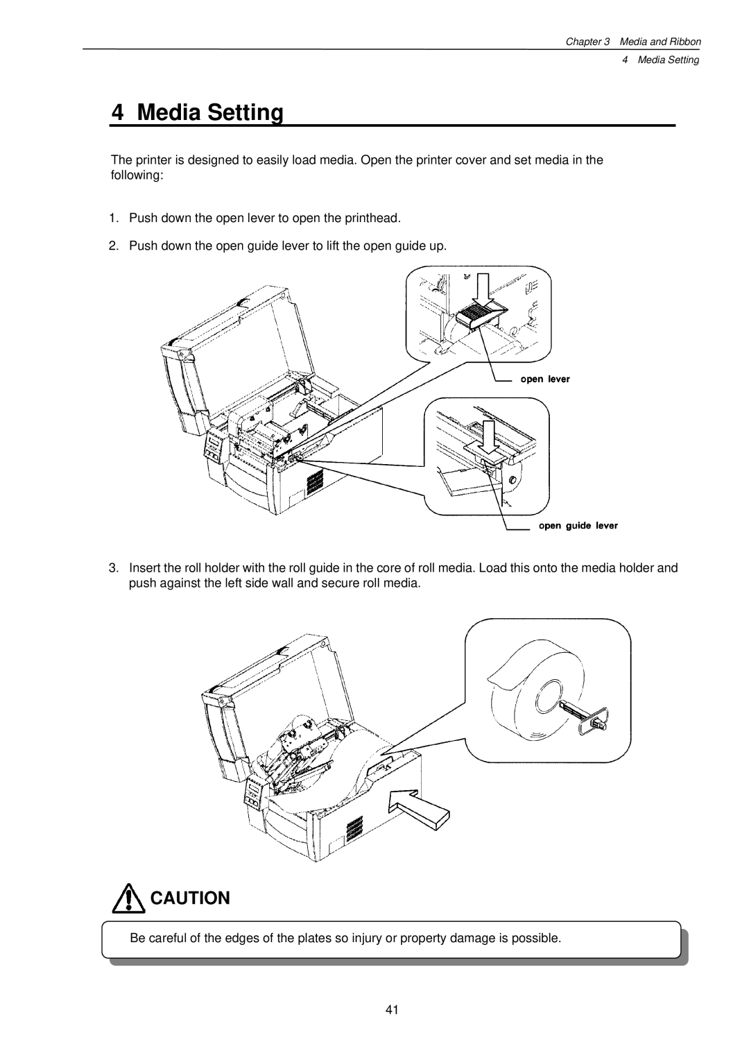 Citizen Systems CLP-7201e user manual Media Setting 