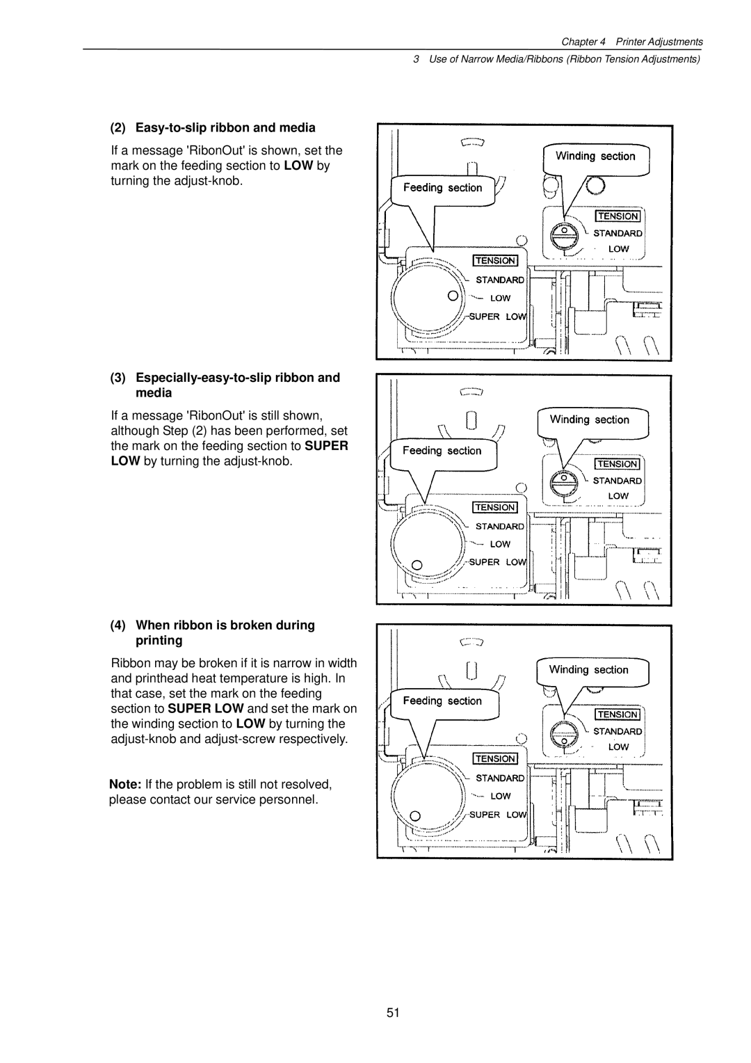 Citizen Systems CLP-7201e user manual Easy-to-slip ribbon and media, Especially-easy-to-slip ribbon and media 