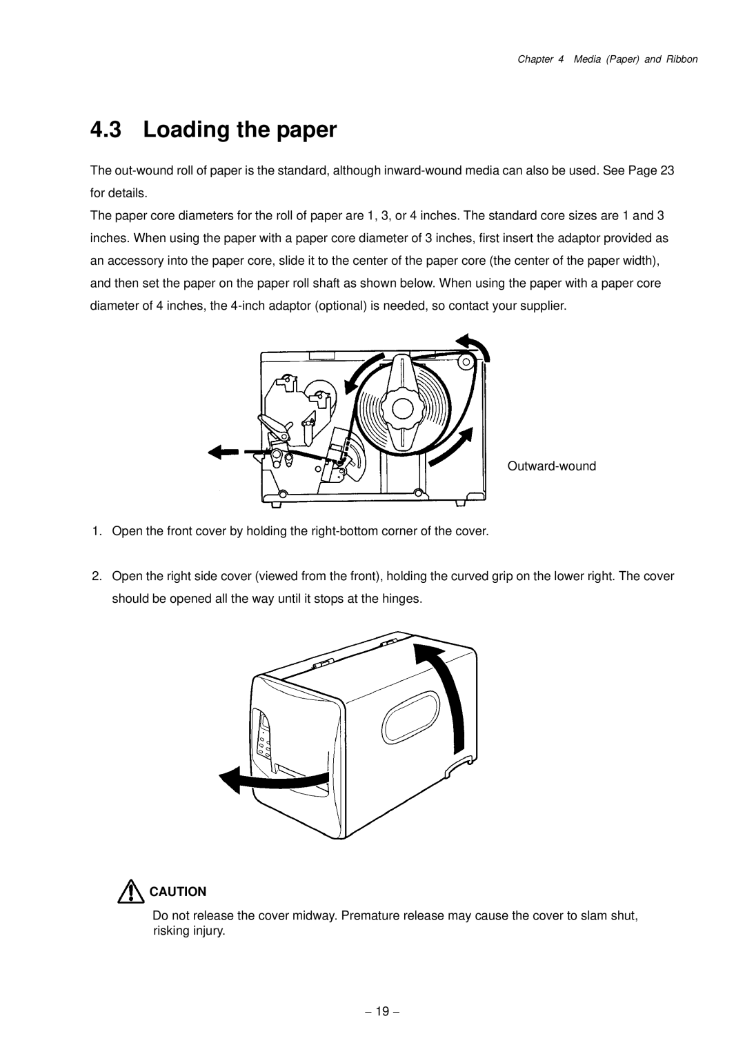 Citizen Systems CLP-9001, CLP-9301 user manual Loading the paper 