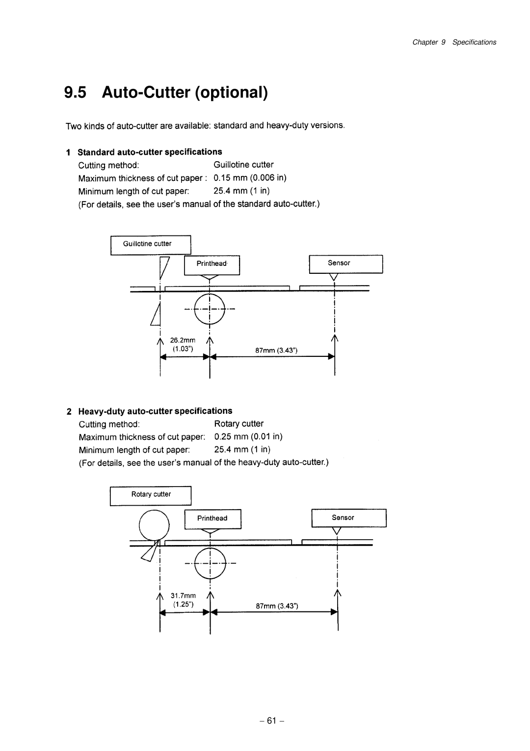 Citizen Systems CLP-9001, CLP-9301 user manual Auto-Cutter optional 