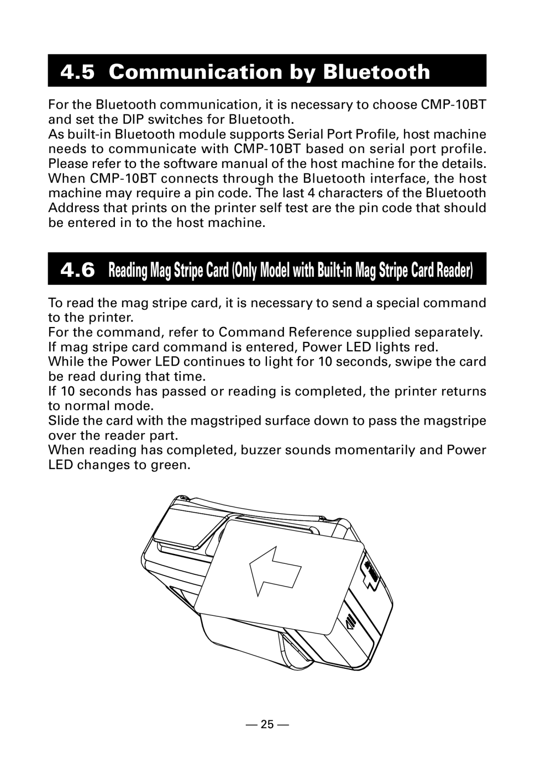 Citizen Systems CMP-10BT user manual Communication by Bluetooth 