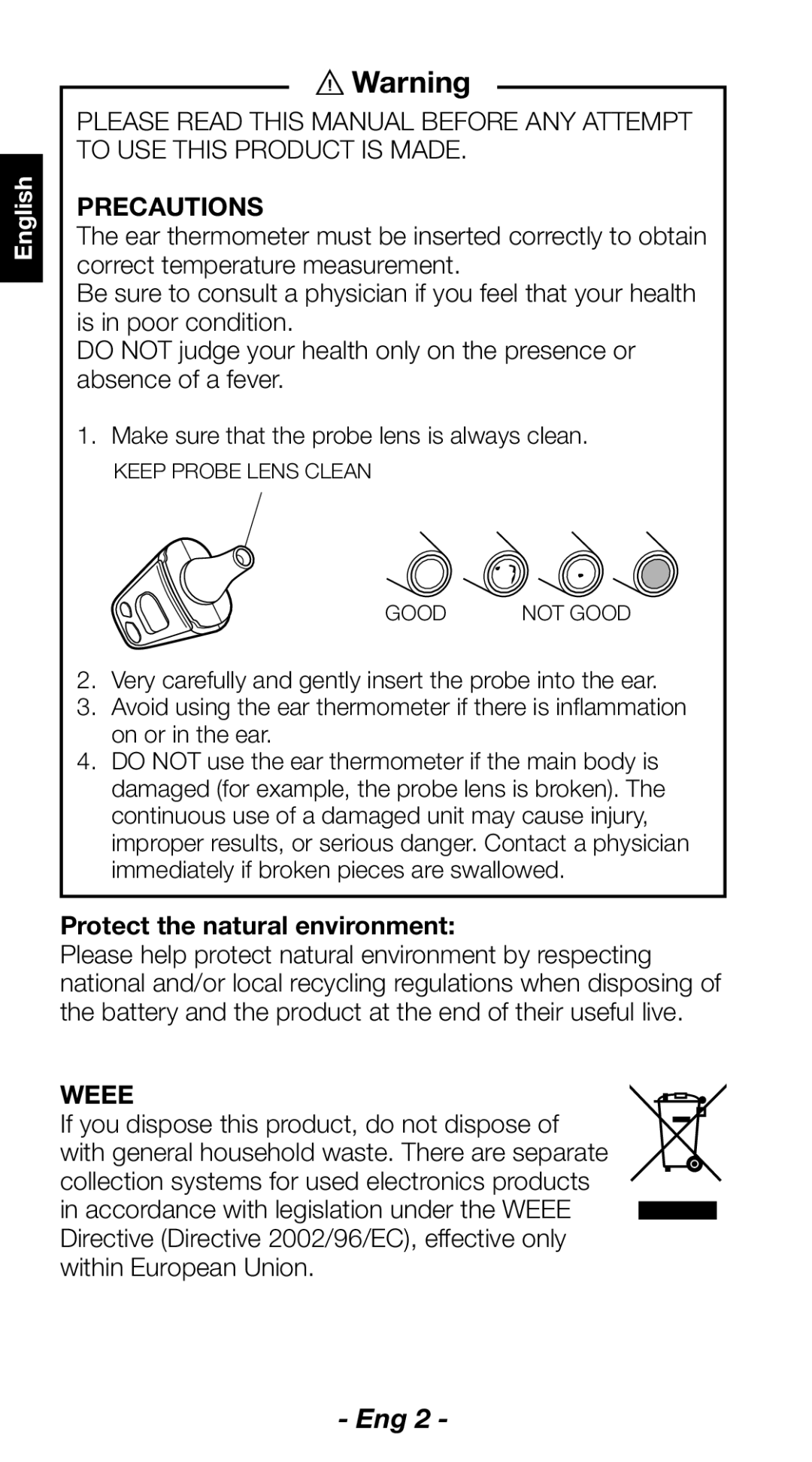 Citizen Systems CT830 instruction manual Precautions, Weee 