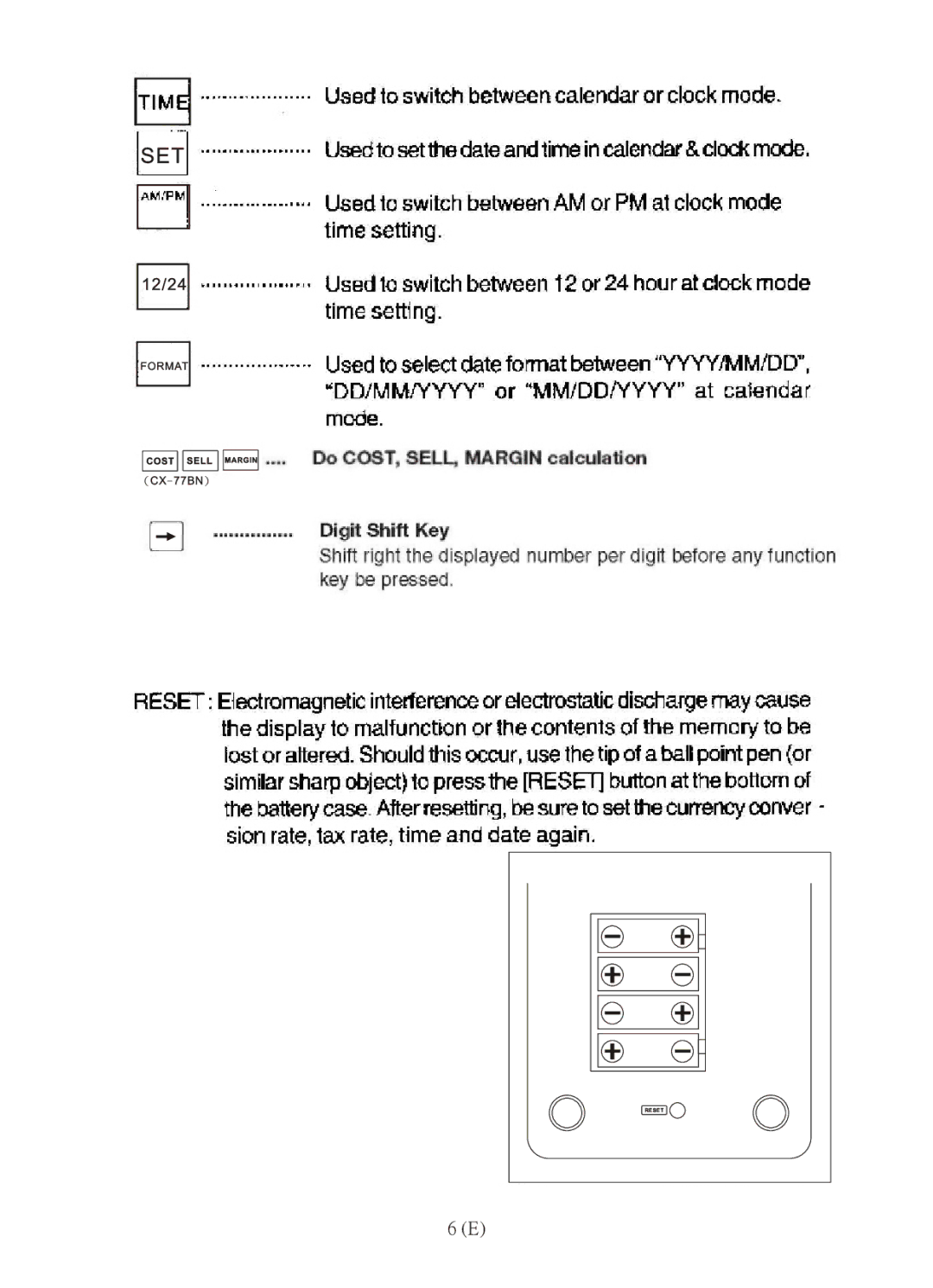 Citizen Systems cx-77wn/bn manual 