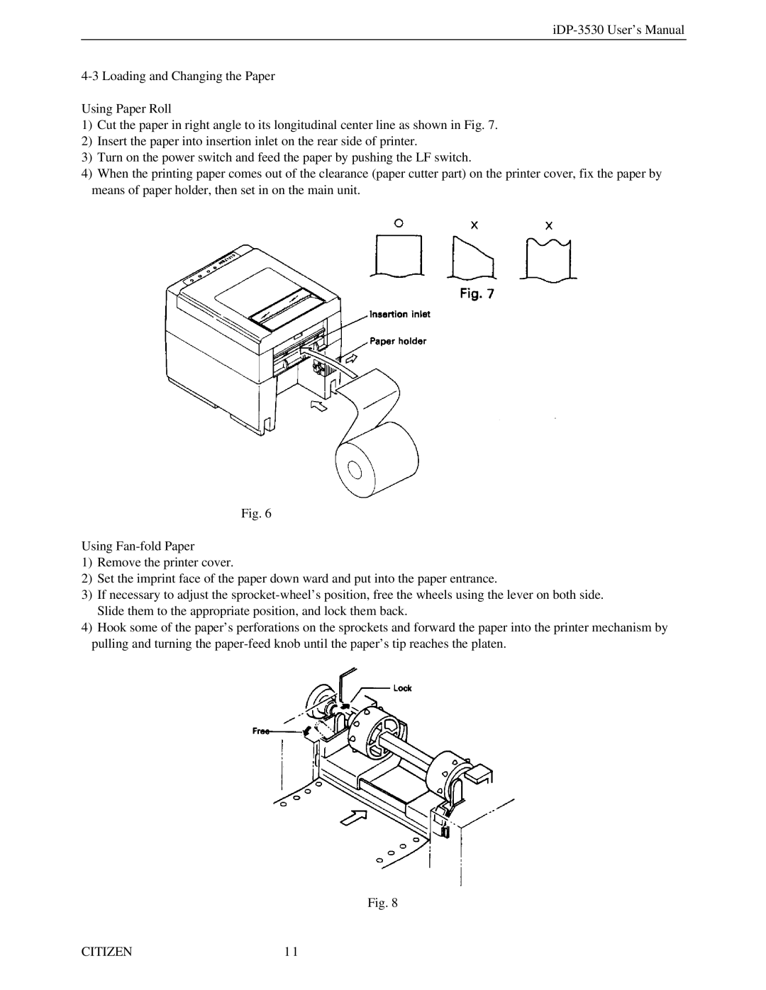 Citizen Systems iDP-3530 user manual Citizen 