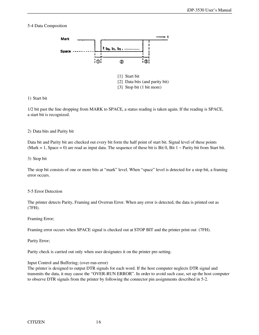 Citizen Systems iDP-3530 user manual Citizen 