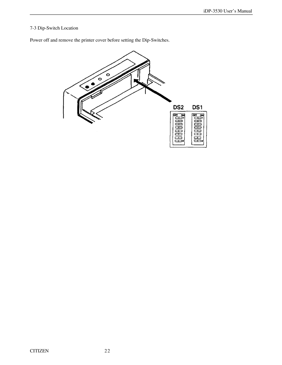 Citizen Systems iDP-3530 user manual Citizen 