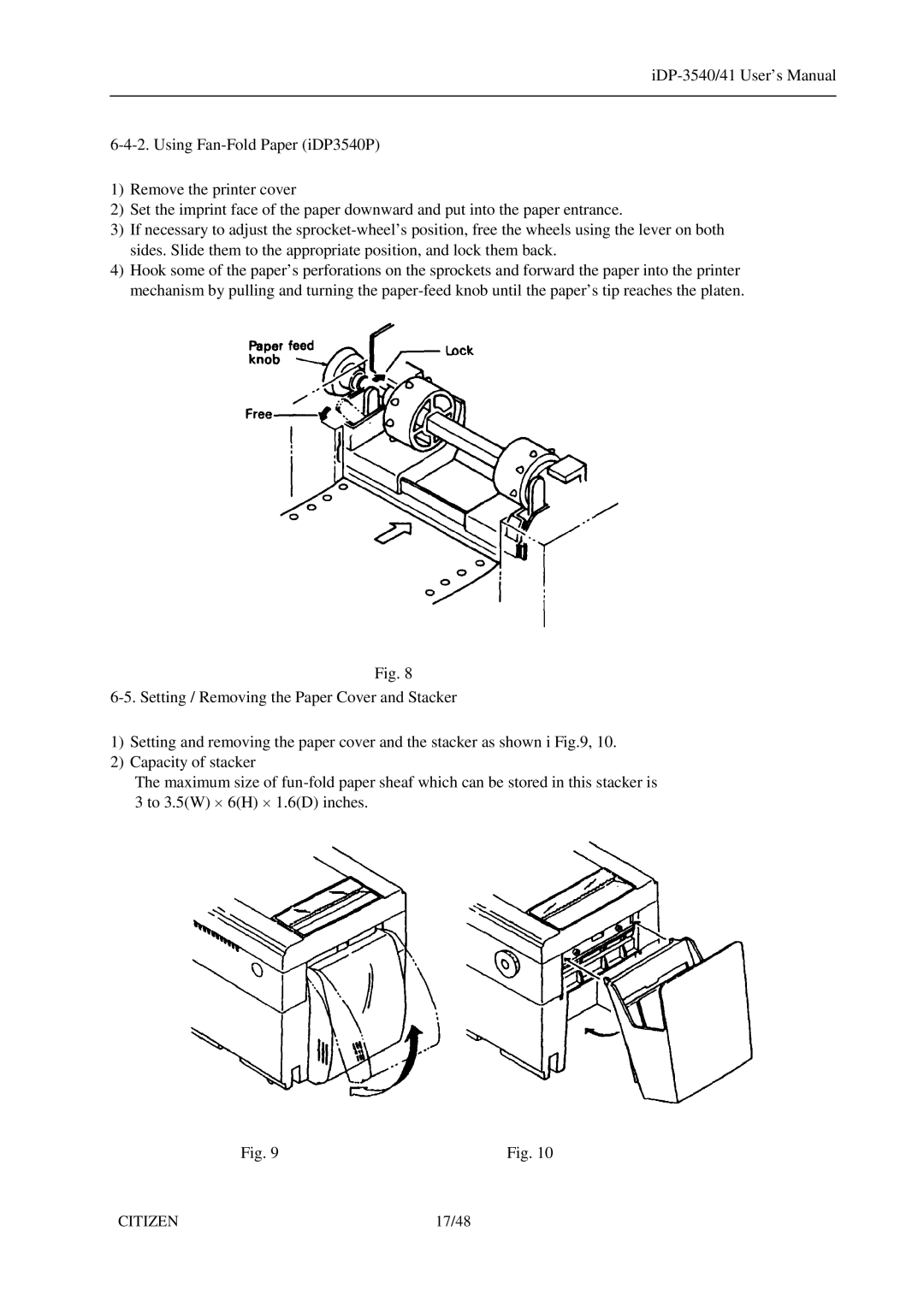 Citizen Systems 3541, iDP-3540 user manual 17/48 