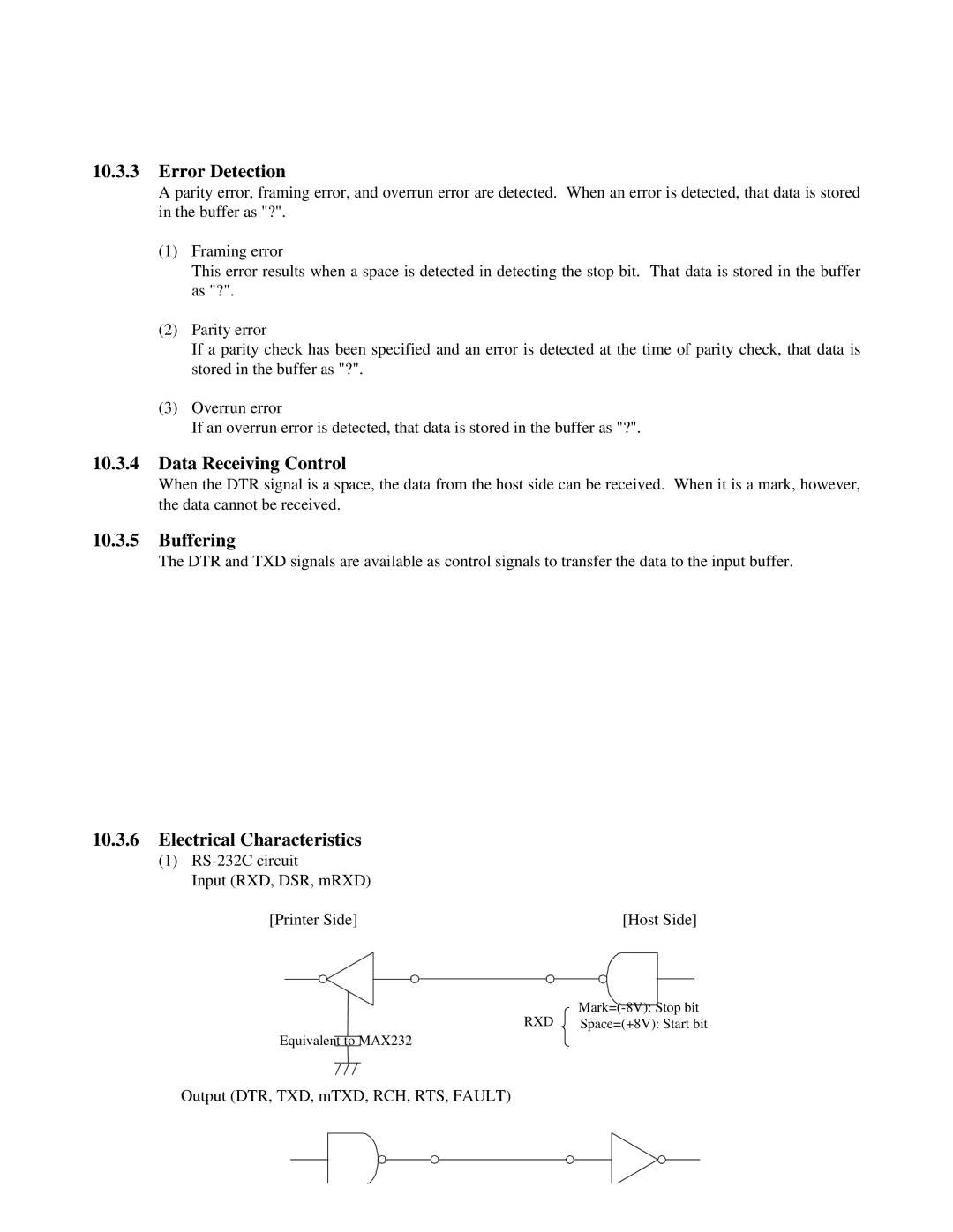 Citizen Systems iDP-3551, iDP-3550 user manual Error Detection, Buffering 