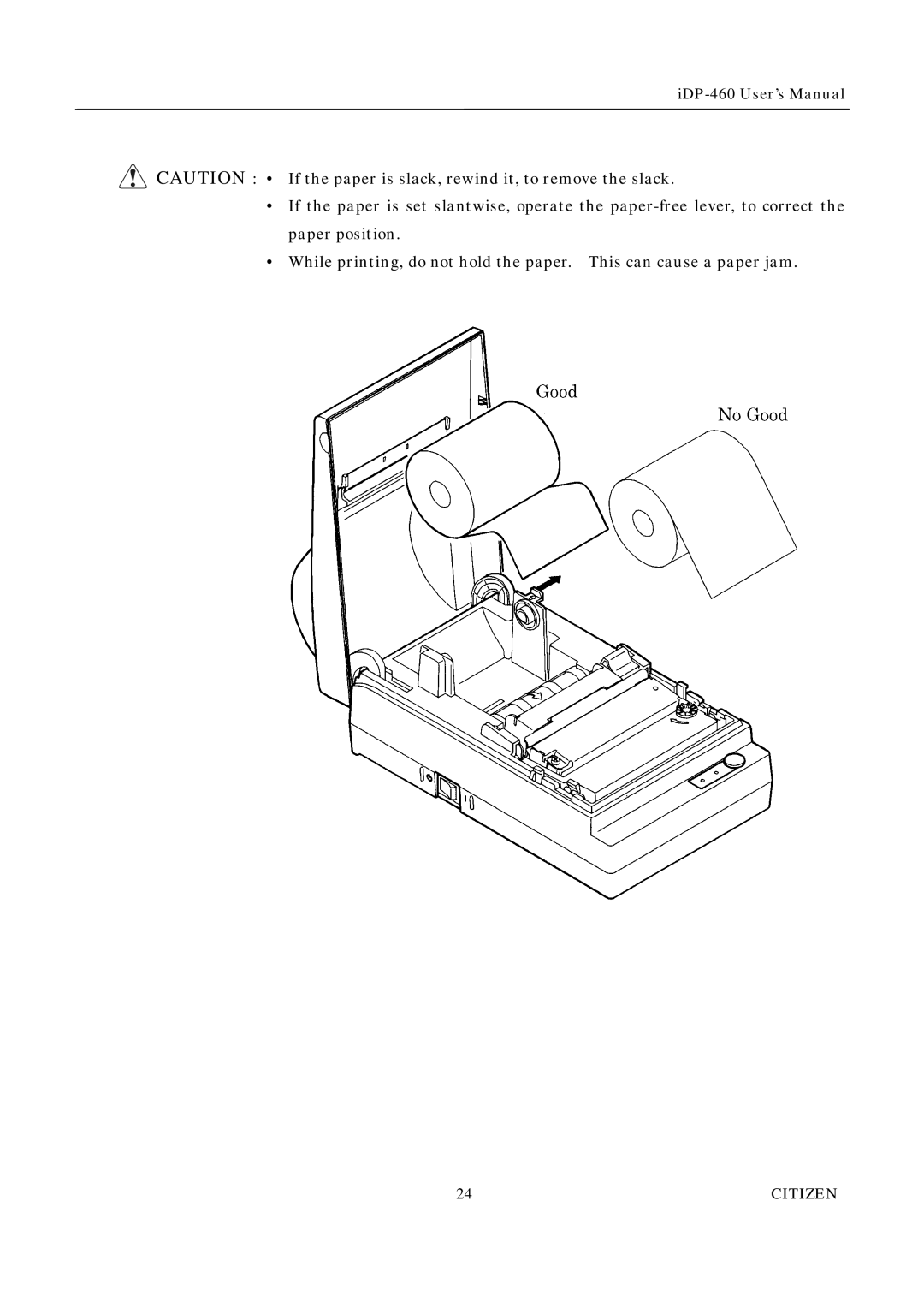 Citizen Systems iDP-460 user manual Citizen 