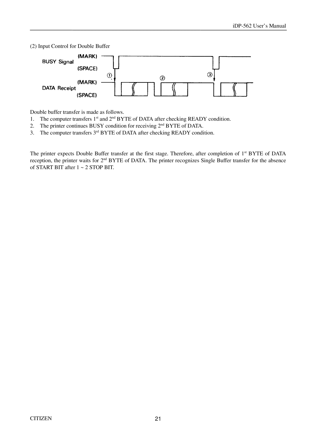 Citizen Systems iDP-562 user manual Citizen 